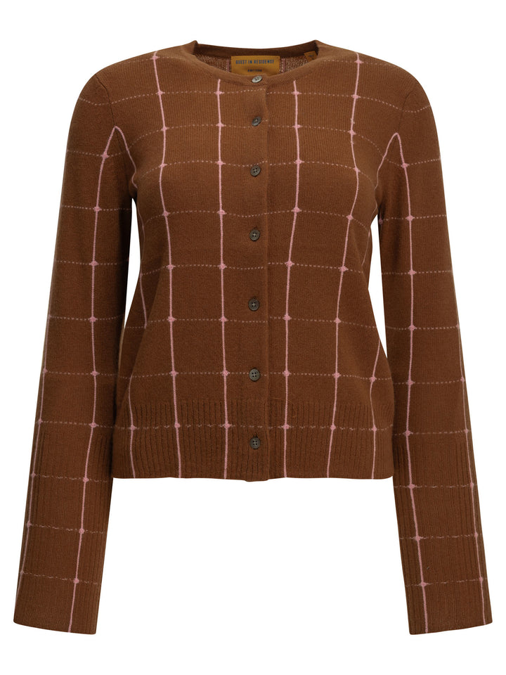 Guest In Residence Jane Checker Knitwear - Brown | a79a2aff437972eb889aabe223dfc23b24a56b3d