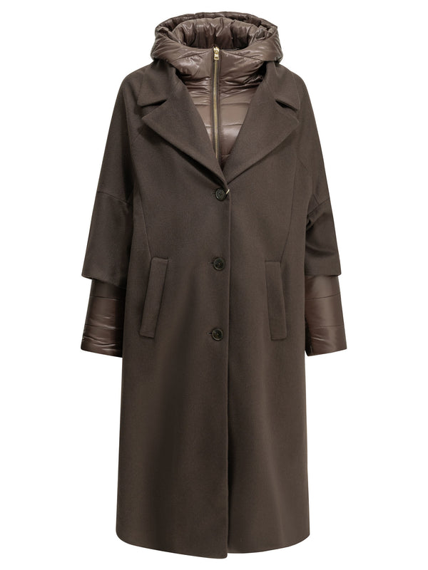 Long Cashmere Coat Brown