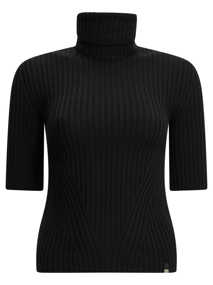 Herno Wool Turtleneck Sweater Knitwear Black