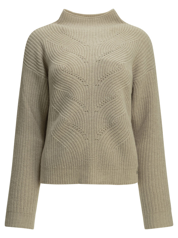 Wool Turtleneck Sweater Knitwear Beige