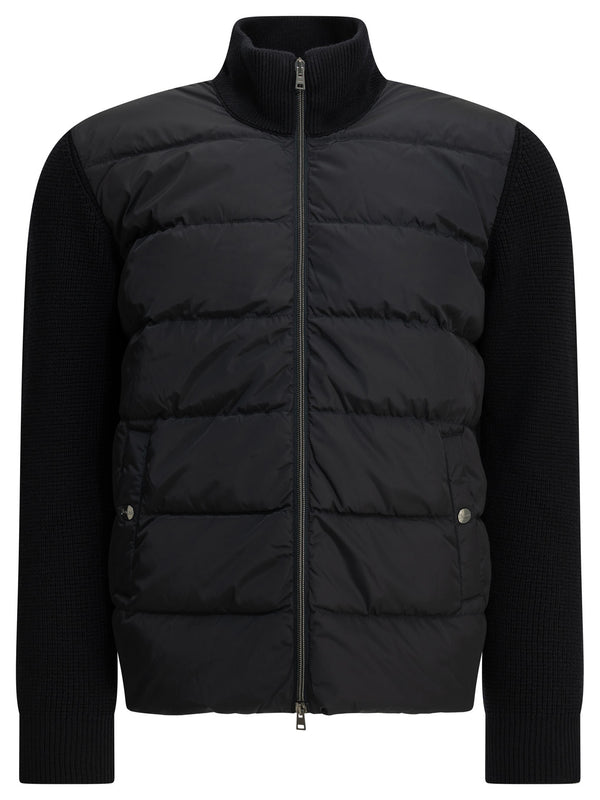 Padded Wool Cardigan Knitwear Blue