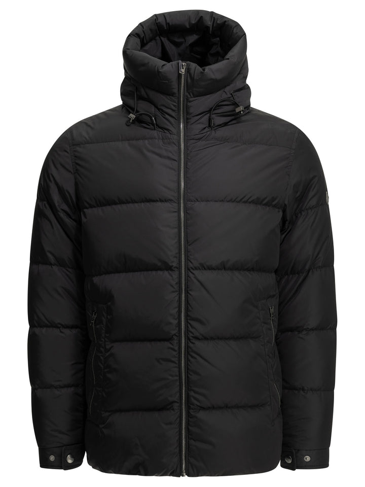 Herno Short Nylon Down Jacket Jackets and Coats - Black | 39afe6b18b5c8fc7947e1914d054417df163b19c