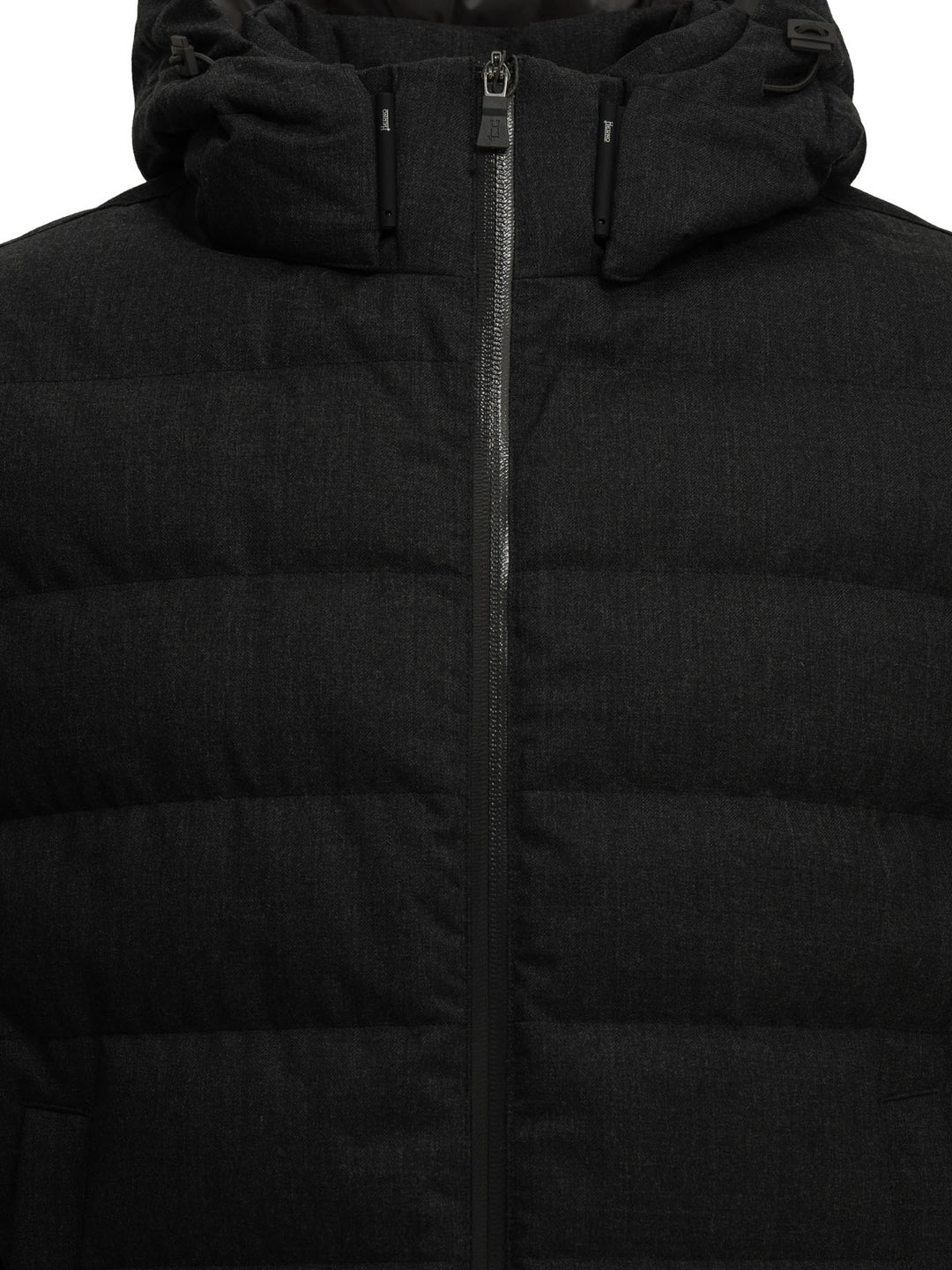 Herno Short Flannel Down Jacket Jackets and Coats - Grey | a81d02d9301251b10ec03f2e09740dc81c31e560