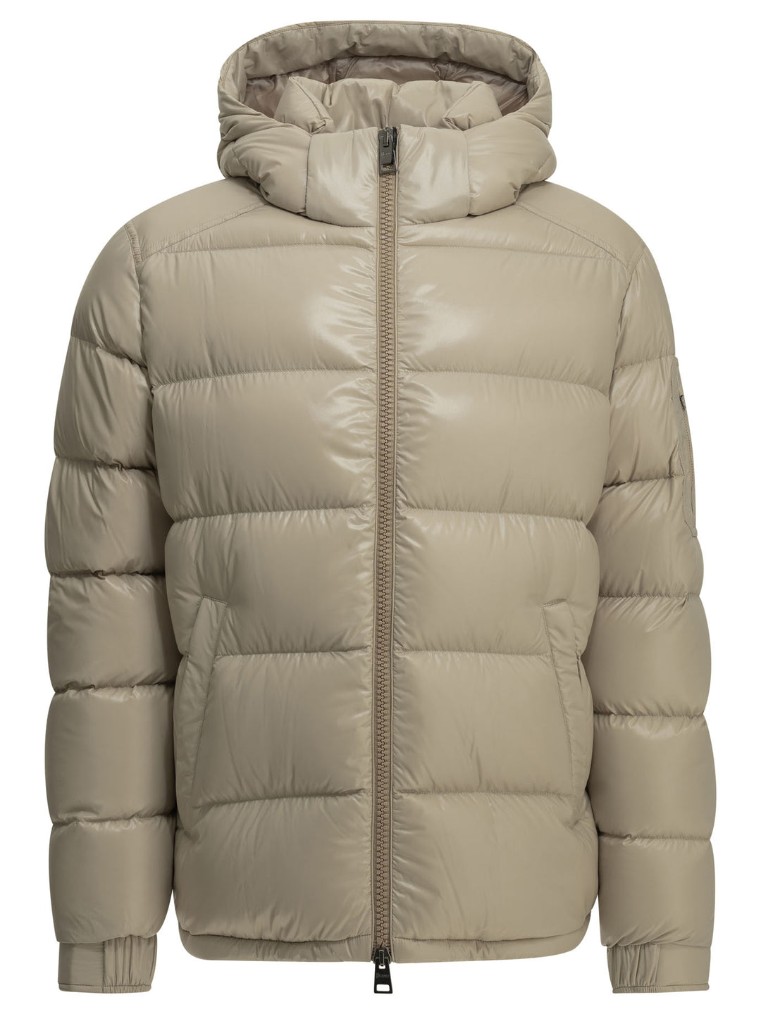Herno Short Down Jacket With Logo Jackets and Coats - Beige | 34457d711c8128dc3840a0ac78156b846d6da49d