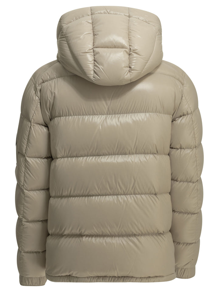 Herno Short Down Jacket With Logo Jackets and Coats - Beige | c337a370c121ee92a3eb47ff9d5fede049ac878d