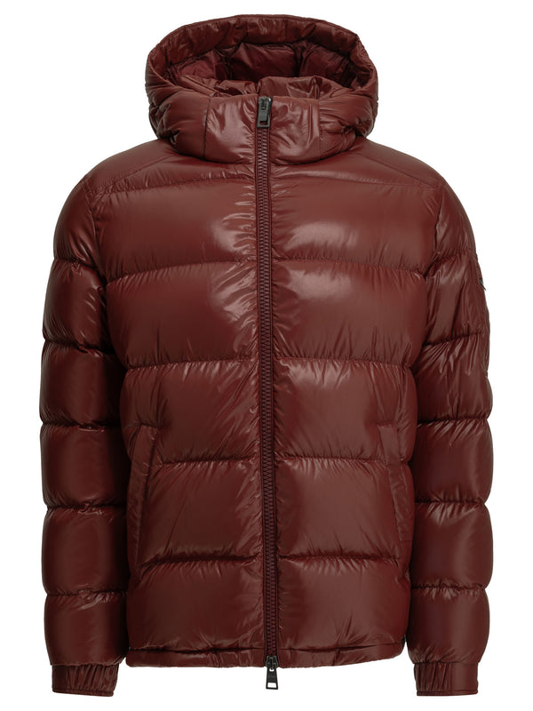 Short Down Jacket With Logo Jackets And Coats Red