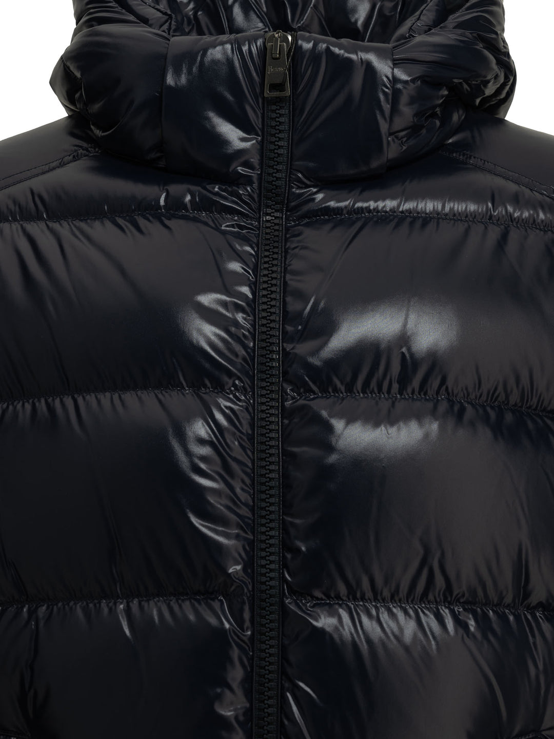 Herno Short Down Jacket With Logo Jackets and Coats - Blue | 1176363b5c572bcb9c77150361ed46a6c7dab8b7
