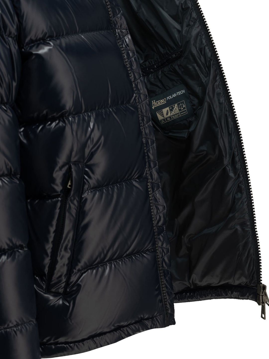 Herno Short Down Jacket With Logo Jackets and Coats - Blue | 911f91515719c24d86e588bfc6ea9895b67b1006
