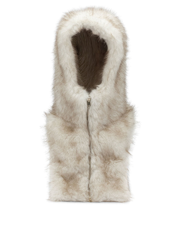 Faux Fur Underjacket Jackets And Coats Beige