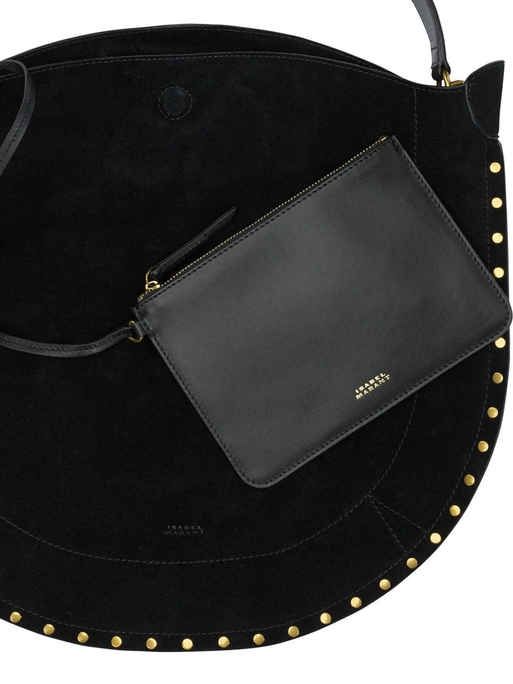 Isabel Marant Oskan Hobo Soft Shoulder Bags - Black | a943f1940e99cc9449fd314ebb37212f8ddd9a37