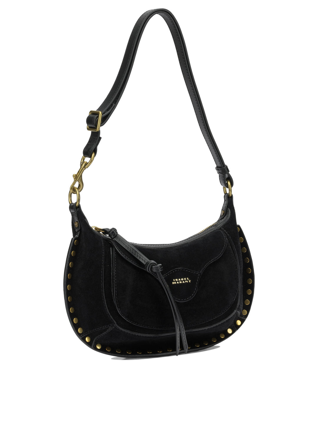 Isabel Marant Moon Pocket Shoulder Bags - Black | 3ad1241c4a6b18ac89a2e9ecf8ac4ca1f5fad783