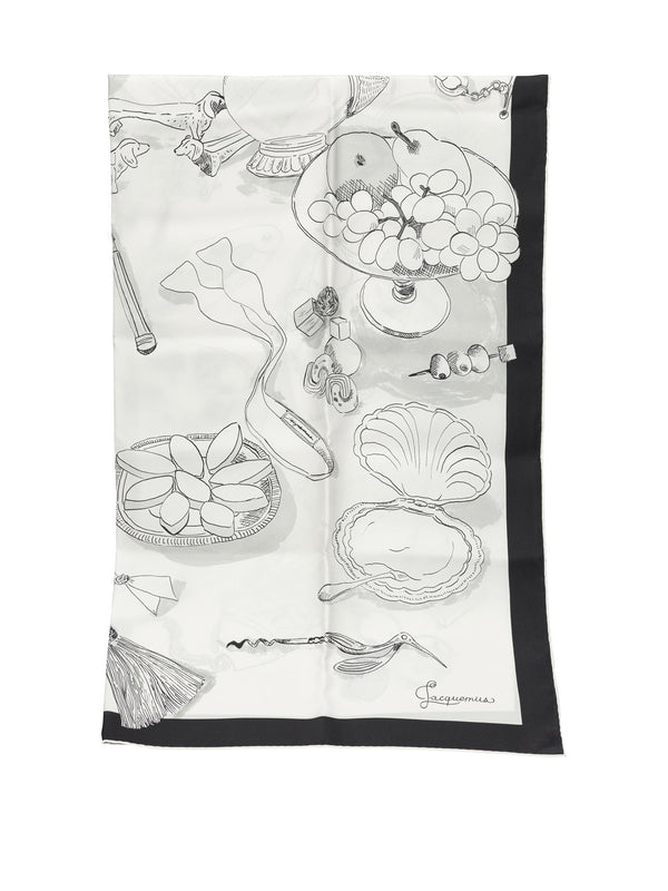 Le Grand Foulard Cocktail Sciarpe & Foulard White