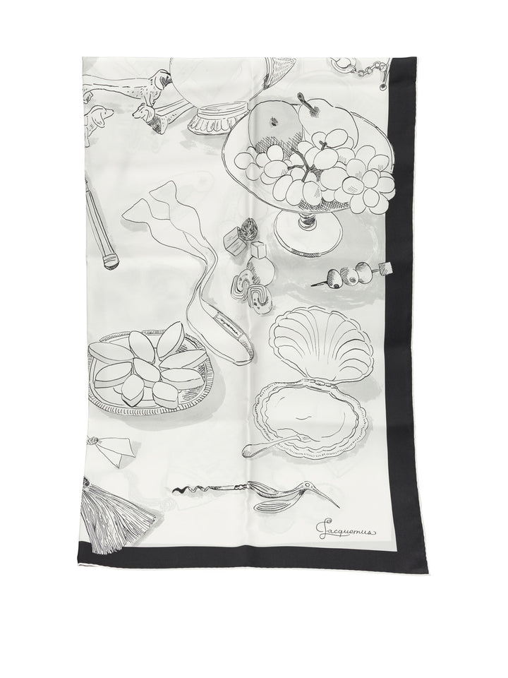 Jacquemus Le Grand Foulard Cocktail Sciarpe & Foulard - White | ebbbac77fb5e75d04c9751f10d587d4d1a58c47f