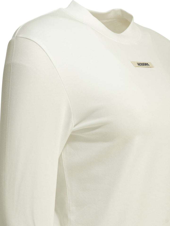 Jacquemus Gros Grain T-shirts - White | be4d7f65b6ae45855aa2ef0b83e8f9eb83f65428