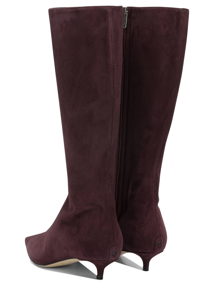 Jimmy Choo Amis 35mm Boots and Ankle Boots - Bordeaux | 141923047f63ef124bd613eec20863519113b895