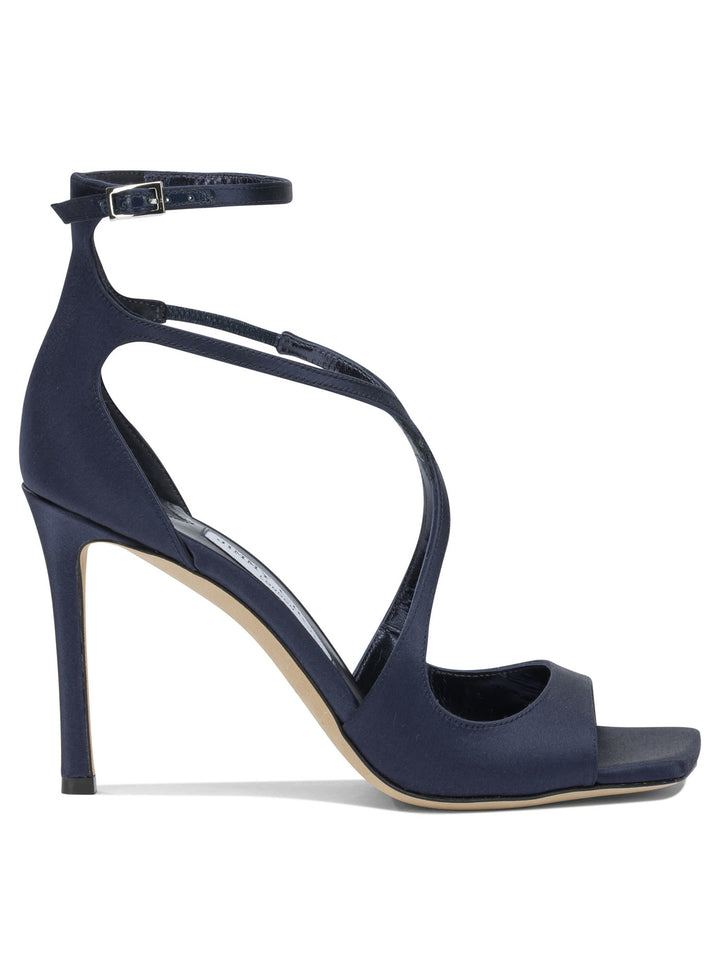 Jimmy Choo Azia 95mm Sandals - Blue | 2dfecbd8a55416a7abb77fd6641809a42158f25b