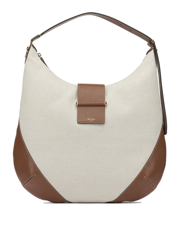 Jimmy Choo Bar Hobo Shoulder Bags - Beige | b55cb5932cbbad037521fd52c58f4953aaf9179b