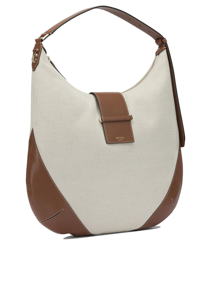Jimmy Choo Bar Hobo Shoulder Bags - Beige | 9c95ab13cd04adf1e530910b6af543add8c394b5
