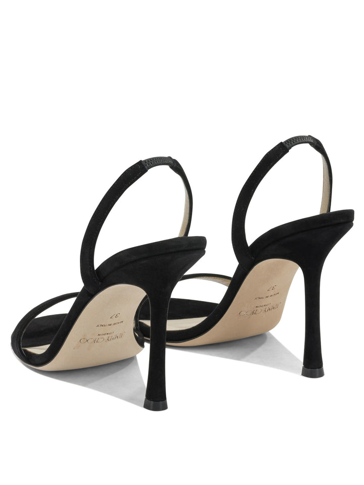 Jimmy Choo Jenn 100mm Sandals - Black | 461082a9506d177b5659576a9af8819e81cd91fb