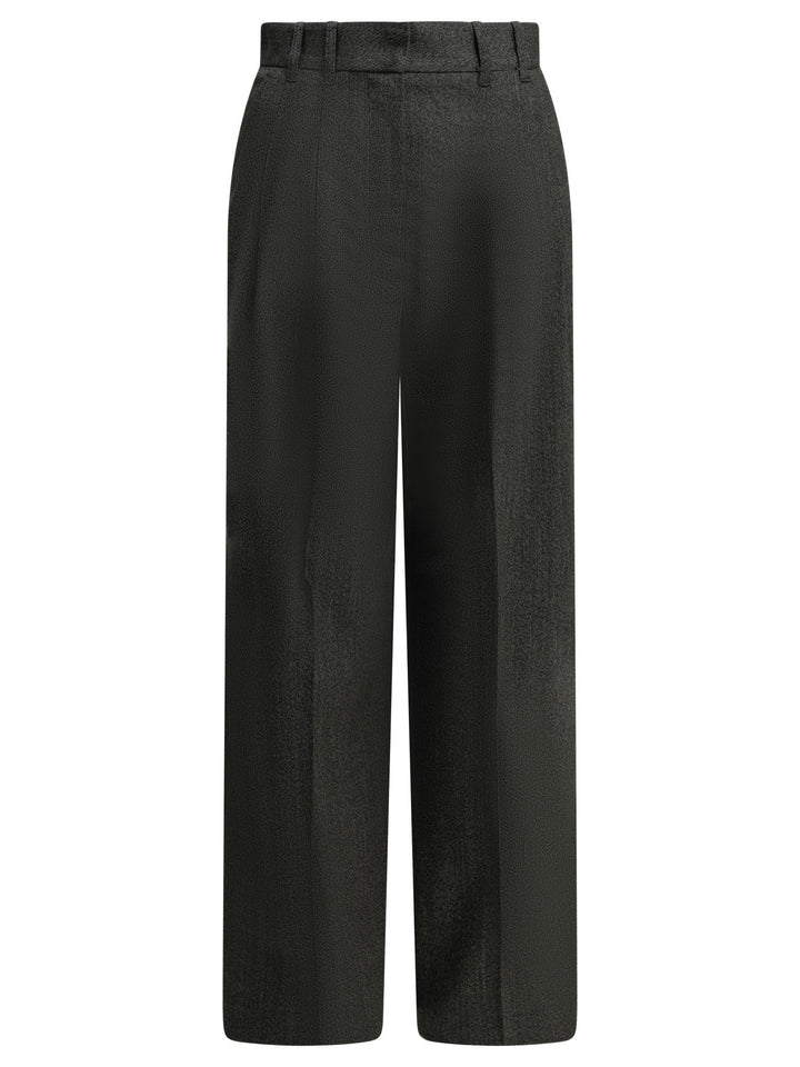 Maison Kitsuné Tailored Pants Made Of Wool Blend Trousers Grey