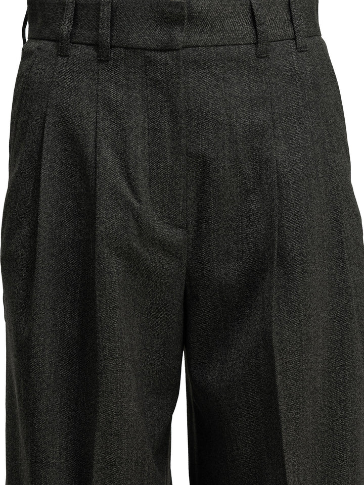 Maison Kitsuné Tailored Pants Made Of Wool Blend Trousers Grey