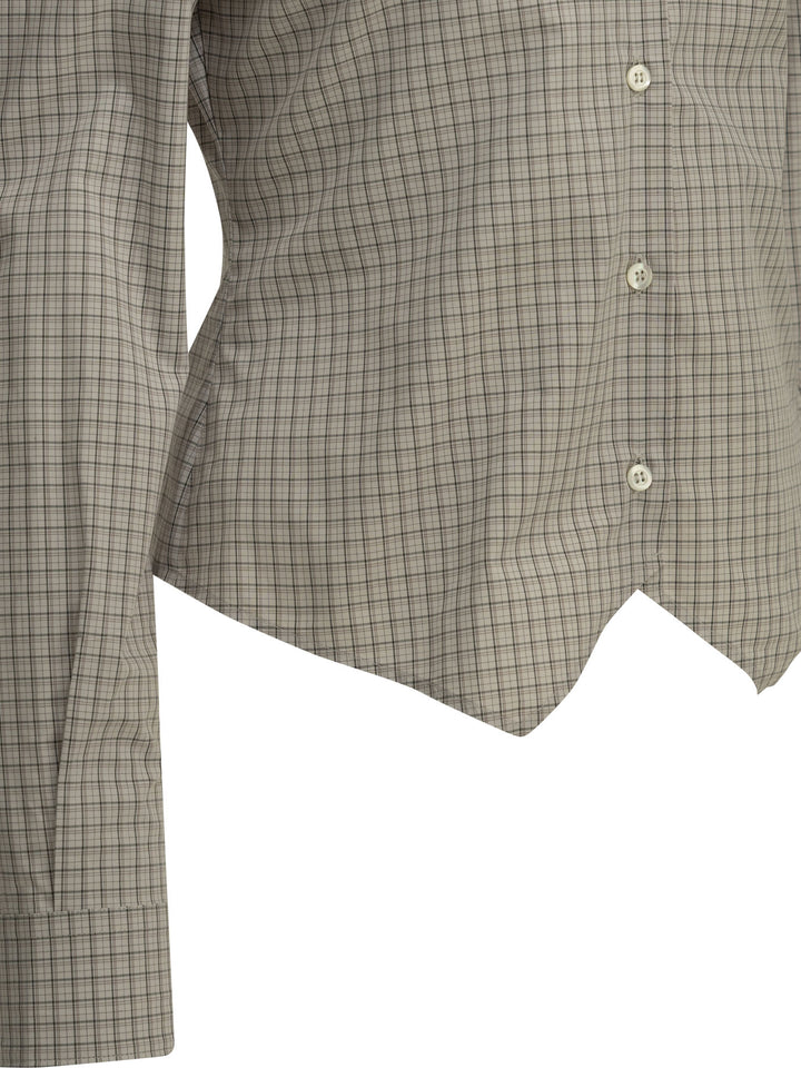 Maison Margiela Pointed Hem Shirts - Grey | 9fb11a3f7feb170409a52b285d8552b156d5c5d2