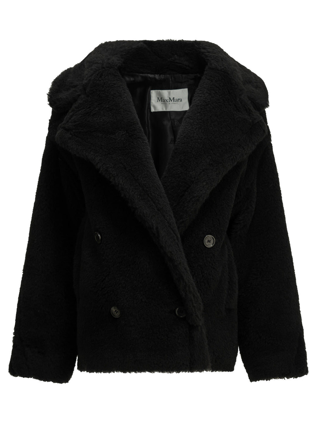 Max Mara Short Alpaca Coat Jackets and Coats - Black | f976f49c06a63bc1a52254b751d572f51491e7a3
