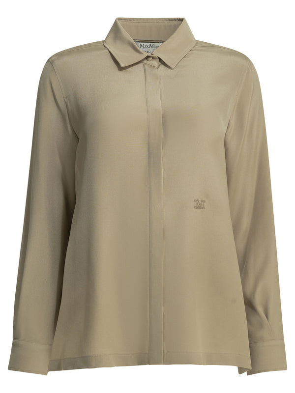 Casual Shirt In Silk CrêPe De Chine Shirts Beige
