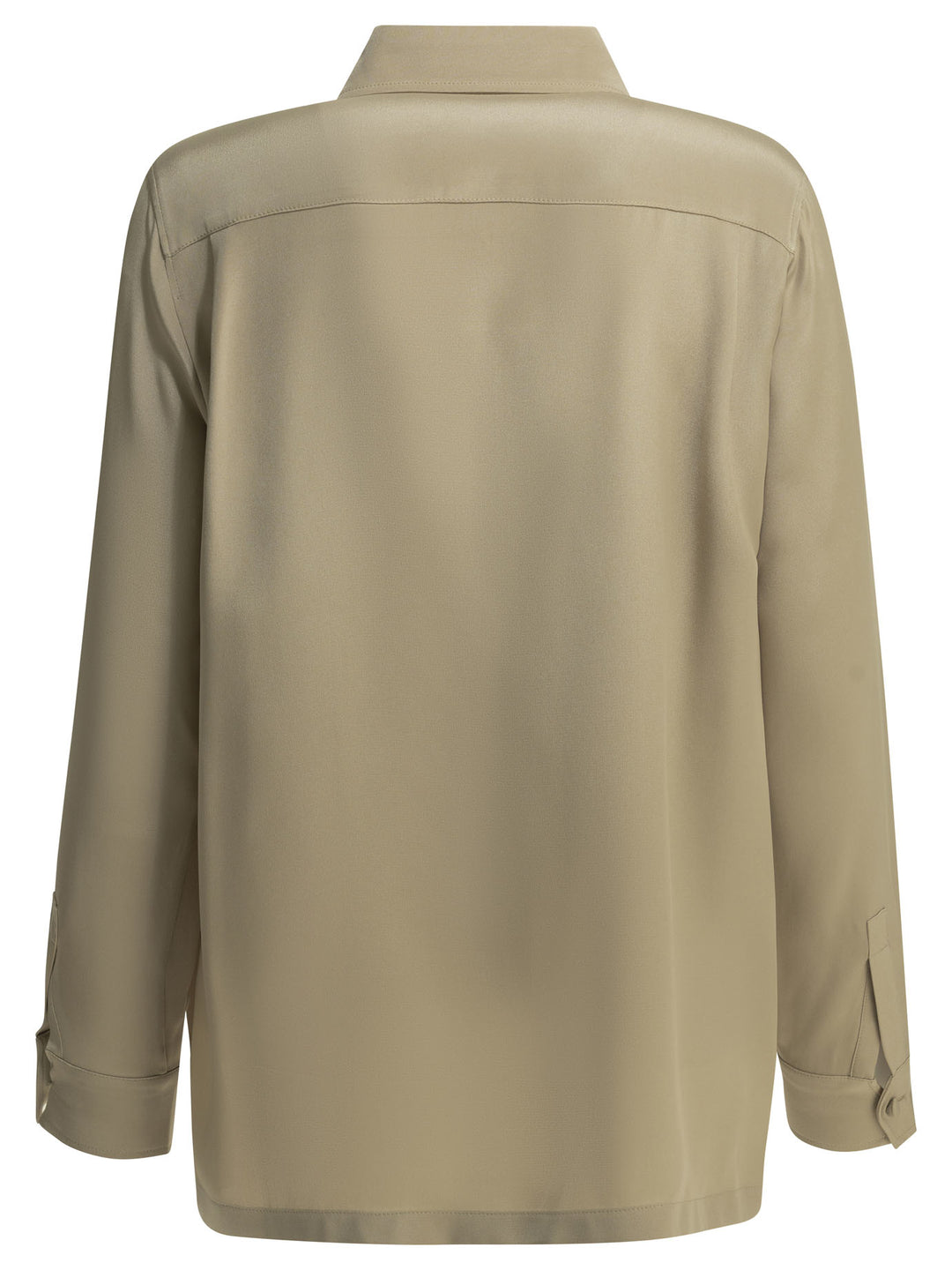 Max Mara Casual Shirt In Silk Crêpe De Chine Shirts - Beige | b5f62c744aa2189cec29d024bad57a3de04c38af