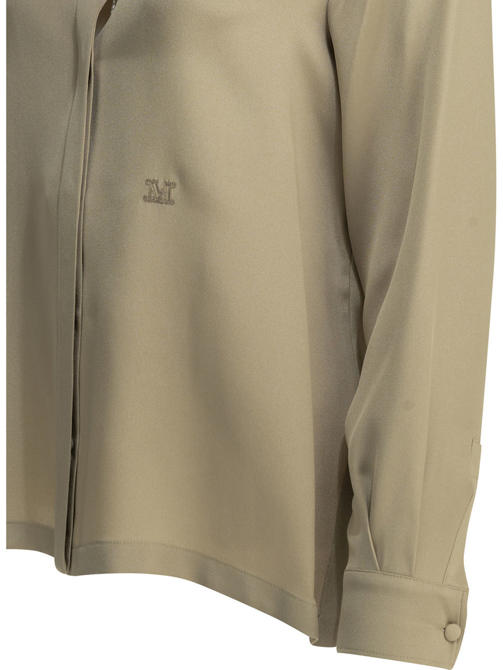 Max Mara Casual Shirt In Silk Crêpe De Chine Shirts - Beige | fd29a2a1921c5d347b5df726da1c385bd8a21e8b