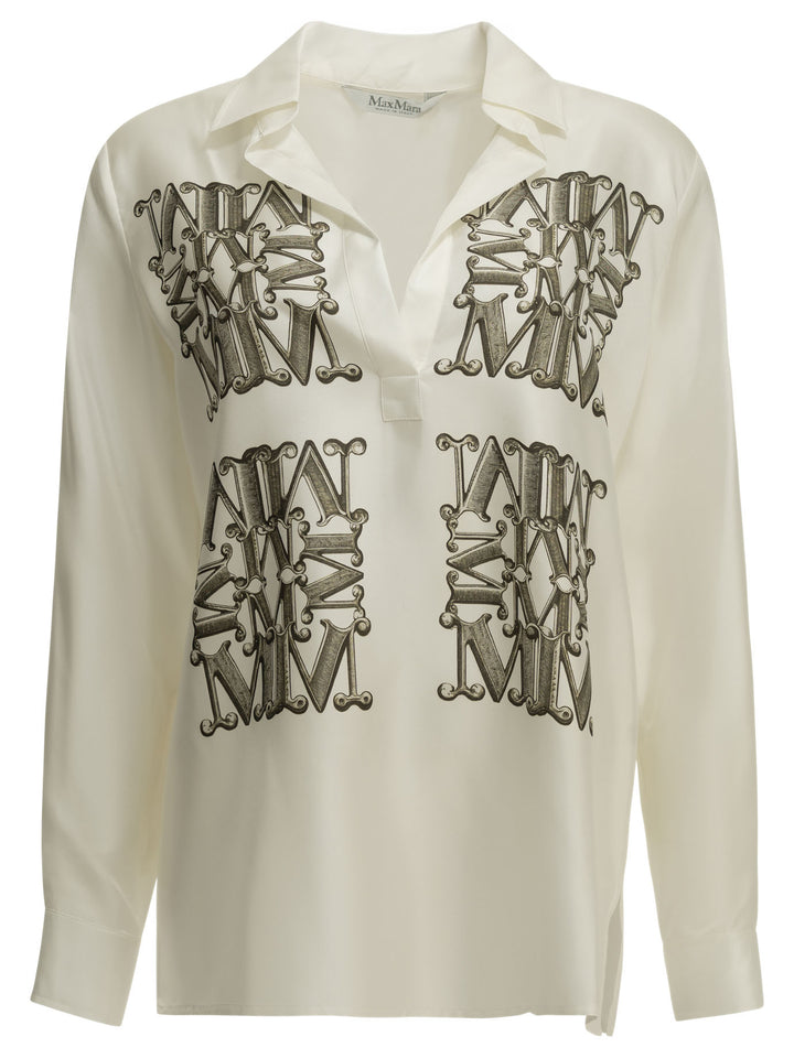 Max Mara Casual Silk Shirt Shirts - White | fe3970e91c520053ee59a222bc4150c9ad3bf281