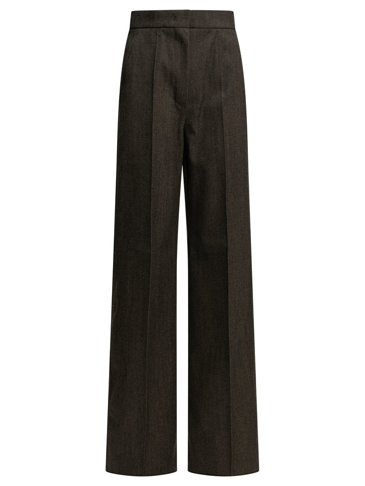 Max Mara Tailored Wool Pants Trousers Brown