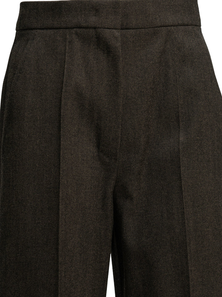 Max Mara Tailored Wool Pants Trousers Brown