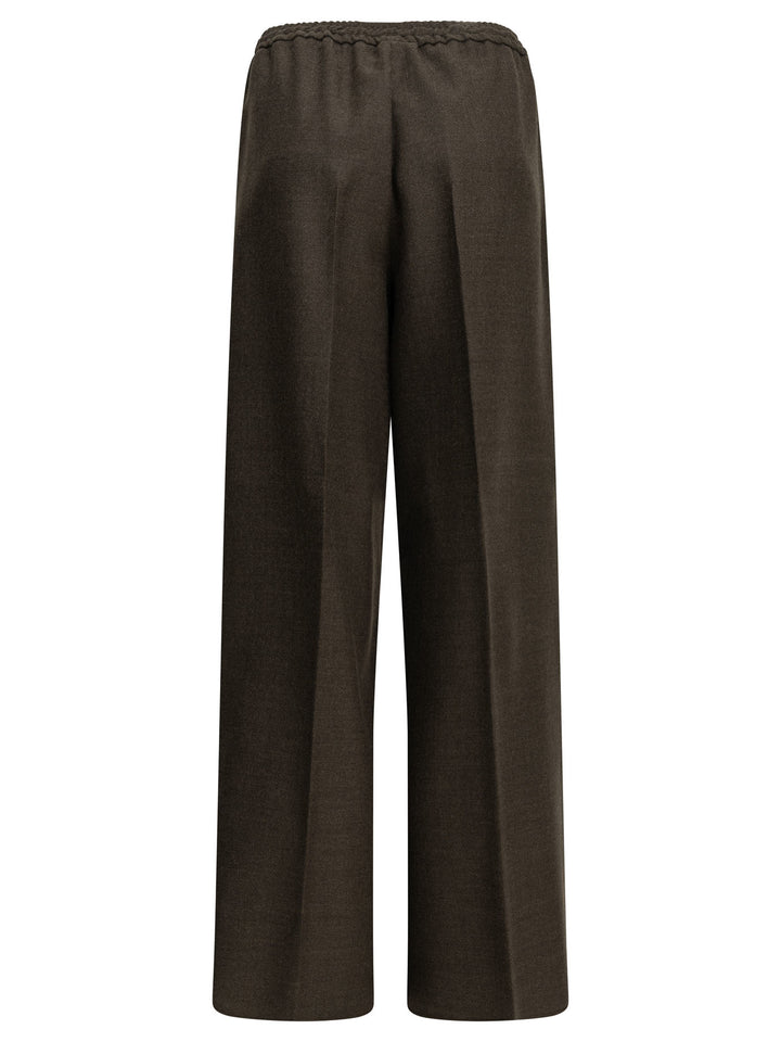 Max Mara Tailored Wool Pants Trousers Brown