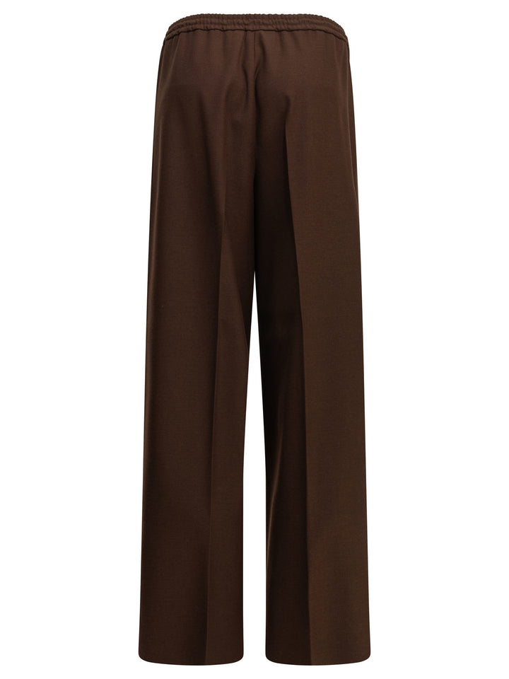 Max Mara Casual Wool Pants Trousers Bordeaux