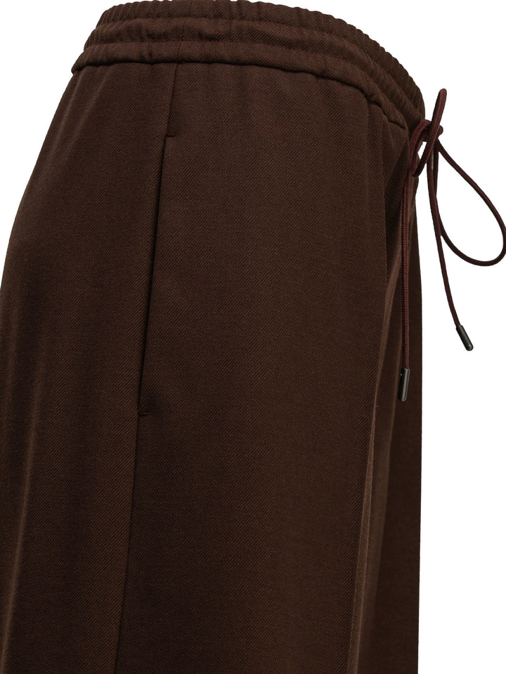 Max Mara Casual Wool Pants Trousers Bordeaux