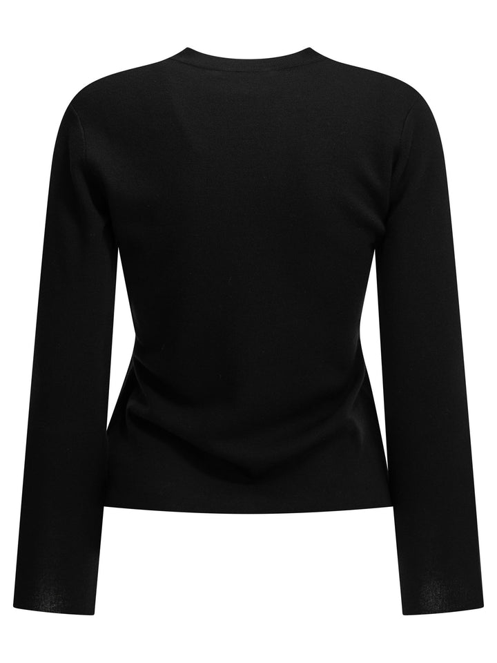 Max Mara Round-Neck T-Shirt Made Of Virgin Wool T-shirts - Black | f4e5ee9e08c9530d6183da8a835aefcd719b660f