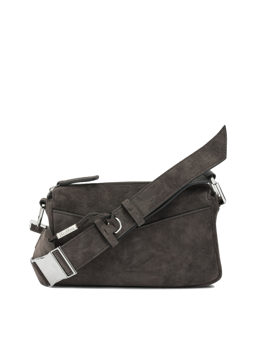 Max Mara Small Suede Handbag Brown