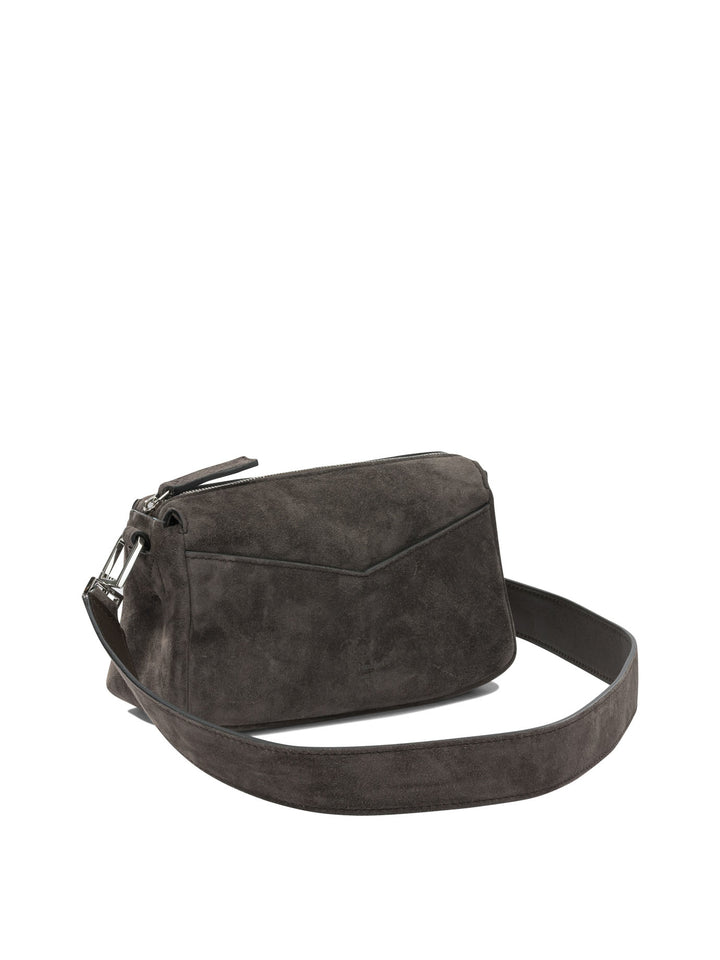 Max Mara Small Suede Handbag Brown
