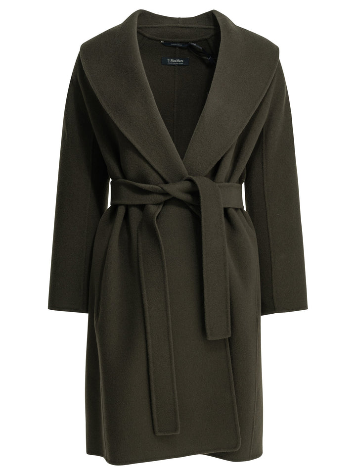 Max Mara S Long Wool Coat Jackets and Coats - Green | 21da276432d199d7c1d43e3f610737edcb3357be