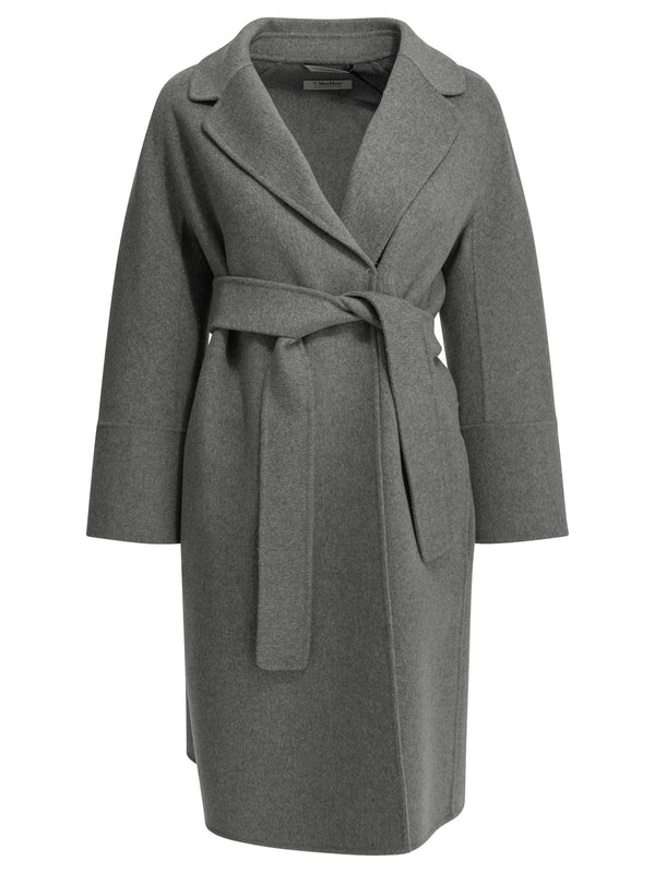 Short Double-Layer Wool Coat Jackets And Coats Grey