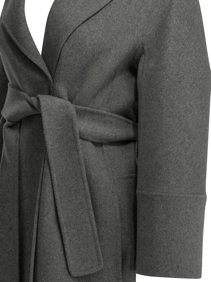 Max Mara S Short Double-Layer Wool Coat Jackets and Coats - Grey | 619a6a8a304cf77b666ffedb390452e950ab5275