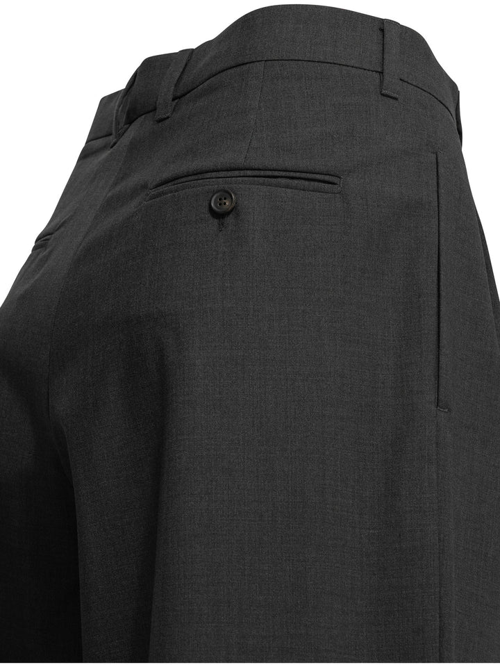 Max Mara S Tailored Wool Pants Trousers - Grey | 24b2253e8ba6a972b32ab1d4f5465a0531bef11a