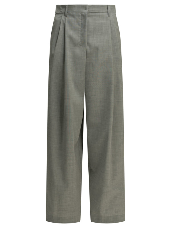 Tailored Wool Pants Trousers Grey