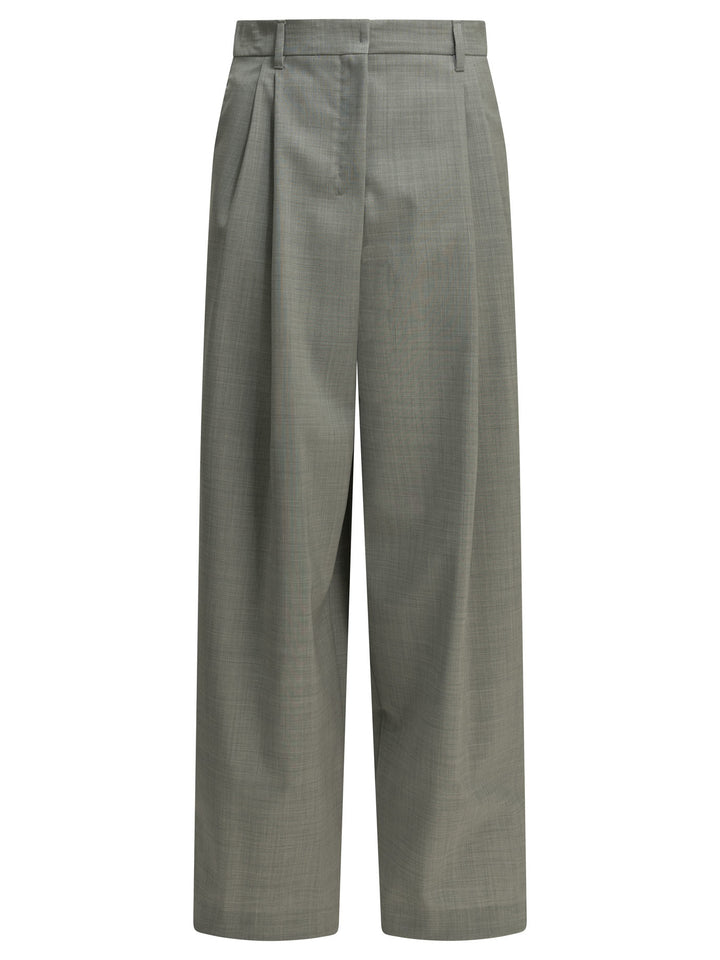 Max Mara S Tailored Wool Pants Trousers - Grey | 6eadf03a2620d10c4bfbcfb5056fca85fa94e43d
