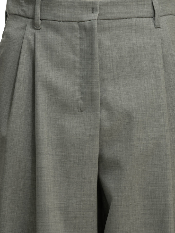Max Mara S Tailored Wool Pants Trousers - Grey | 0de0ddd13178bd63f9a848e67b4a4b652a992745