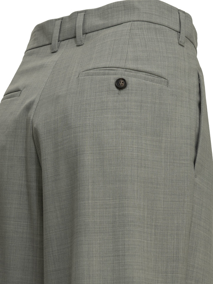 Max Mara S Tailored Wool Pants Trousers - Grey | 818c33582d311a1240806608b491c9c46cc2245f
