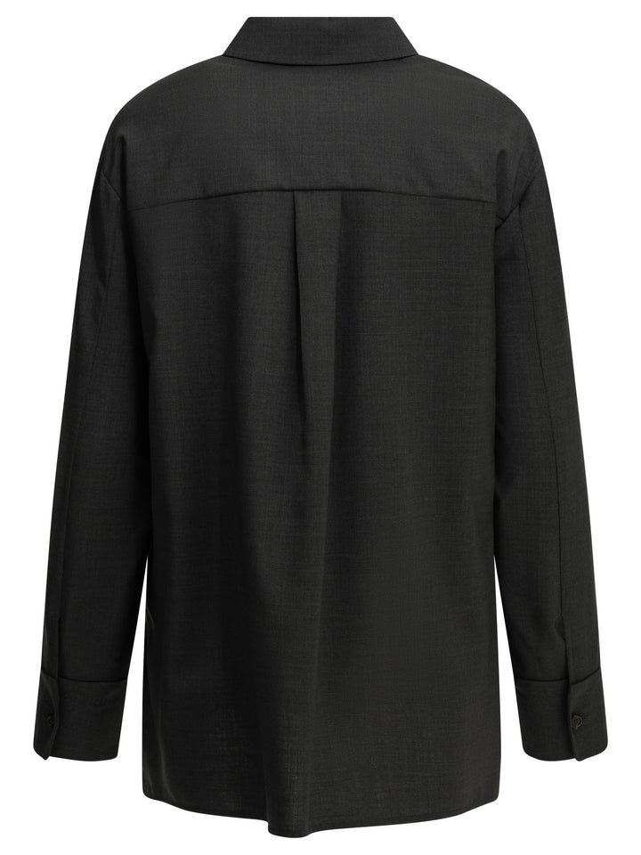 Max Mara S Casual Shirt Made Of Virgin Wool Shirts - Grey | d7cbe92f0aeb03b5087e87cdd28e97a55449400e