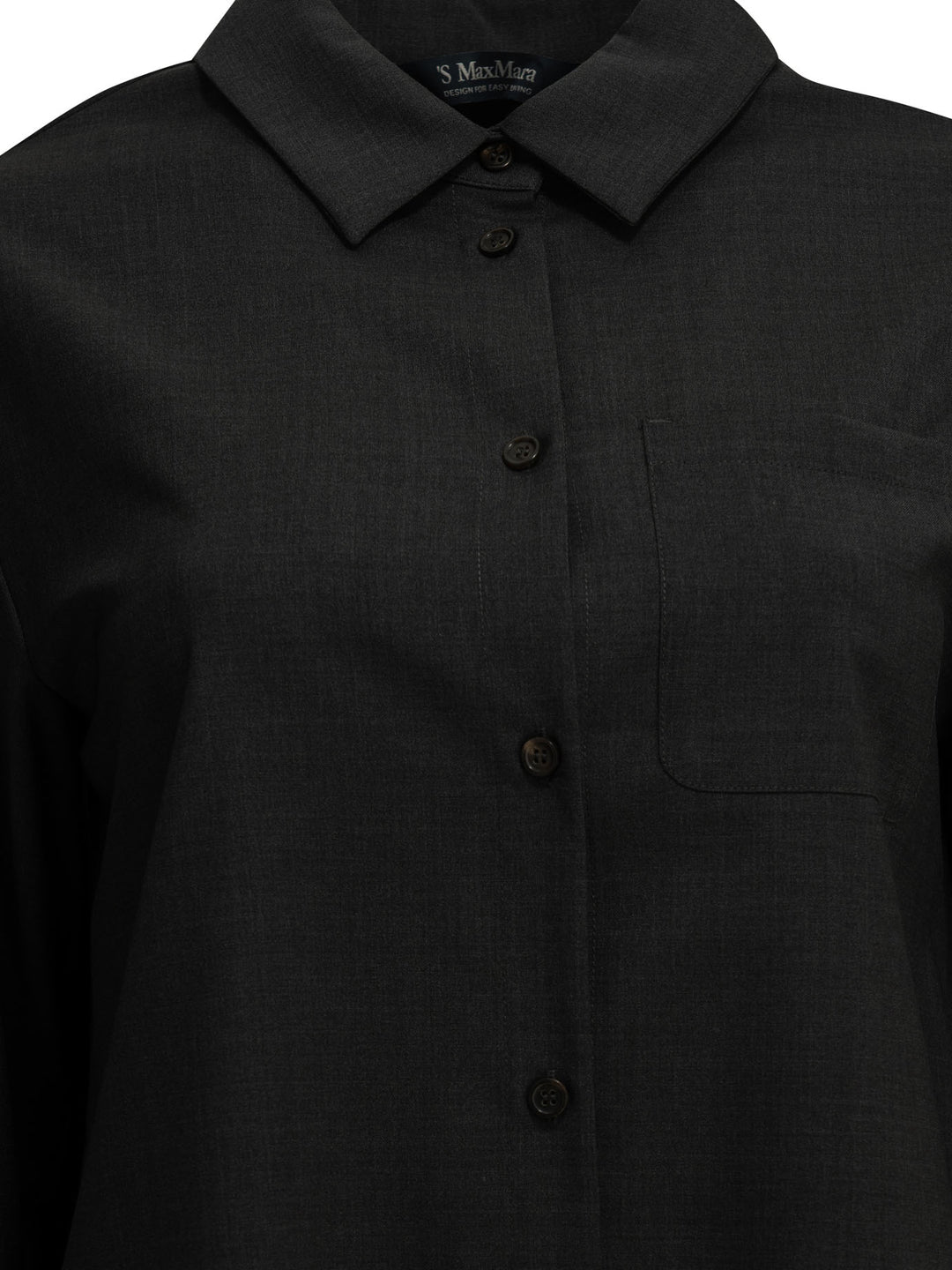Max Mara S Casual Shirt Made Of Virgin Wool Shirts - Grey | 8078d2ef232c3c247176a211dbca89a8132a0599