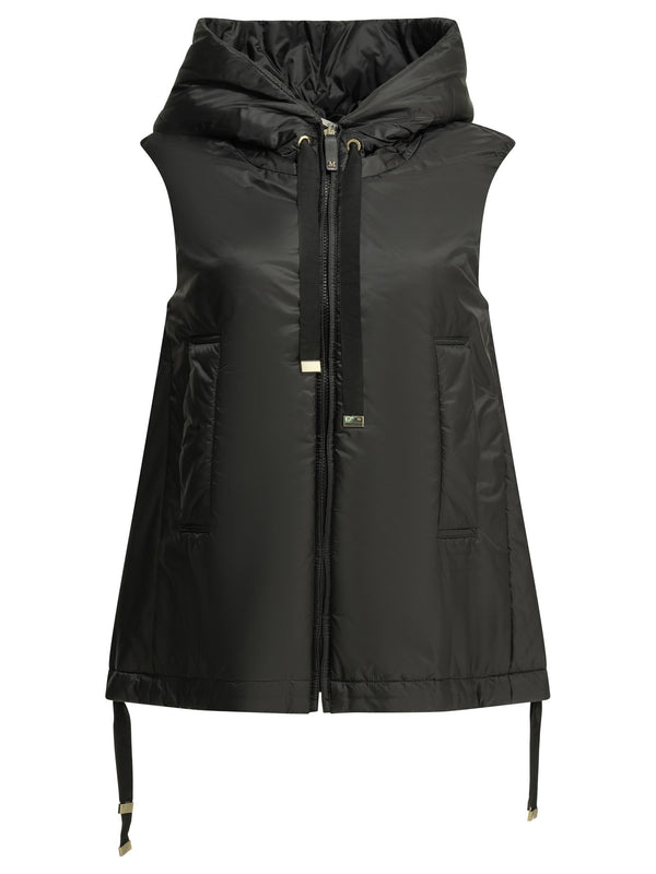 Water-Repellent Sleeveless Jacket Jackets And Coats Black